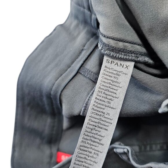 SPANX Stretch Twill Straight Leg Pant, Hazy Blue Gray, Shaping, Size Small - Picture 7 of 12